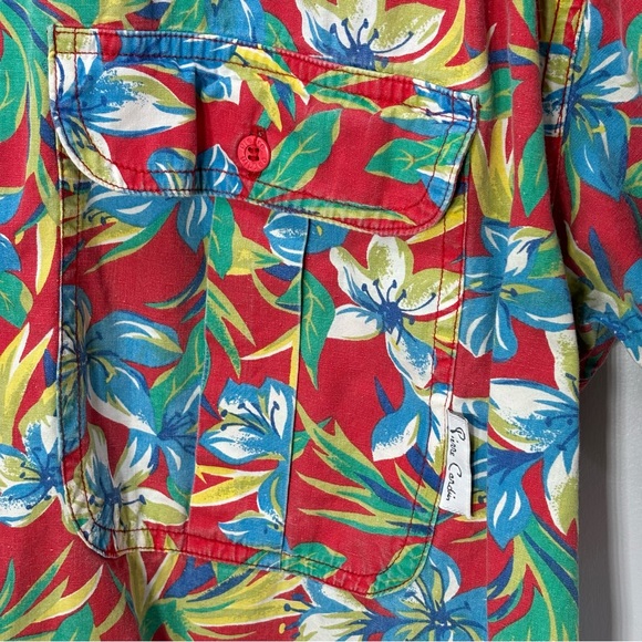 Vintage Pierre Cardin Women’s Size Small Hawaiian Floral Shirt Short Sleeve - Picture 6 of 6
